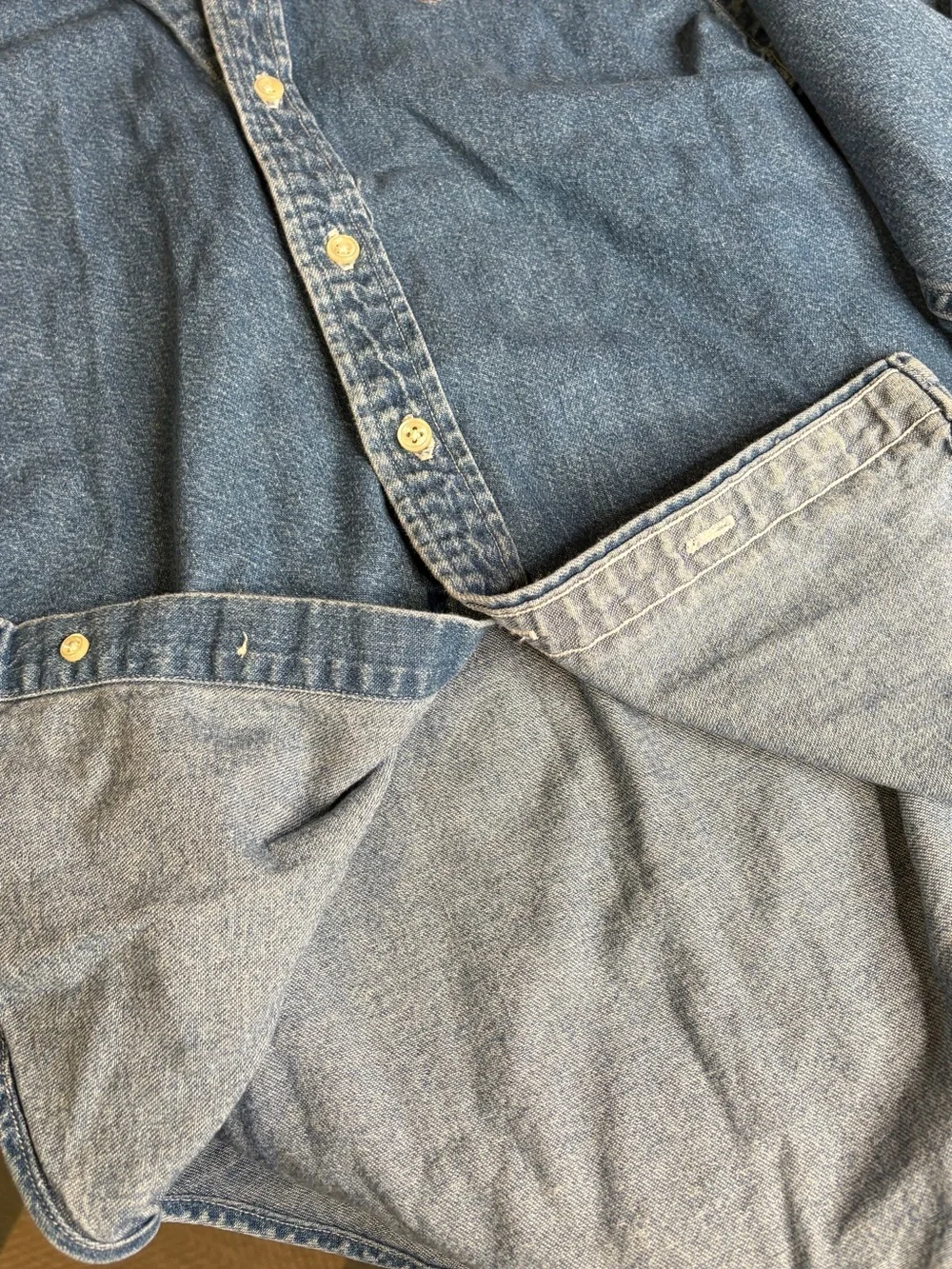 Vintage Ralph Lauren Denim Button Down Shirt Size Small Youth
